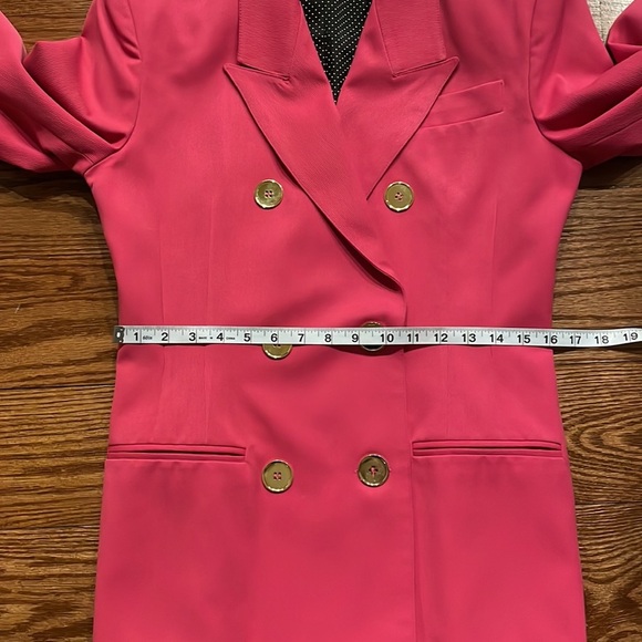 ANN TAYLOR STUDIO Vintage skirt suit set double breasted jacket pink size 6 - Picture 12 of 17